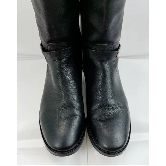 Antonio Melani Womens Sz 6M 6 Black Leather Buckle Riding Boots - Picture 7 of 13